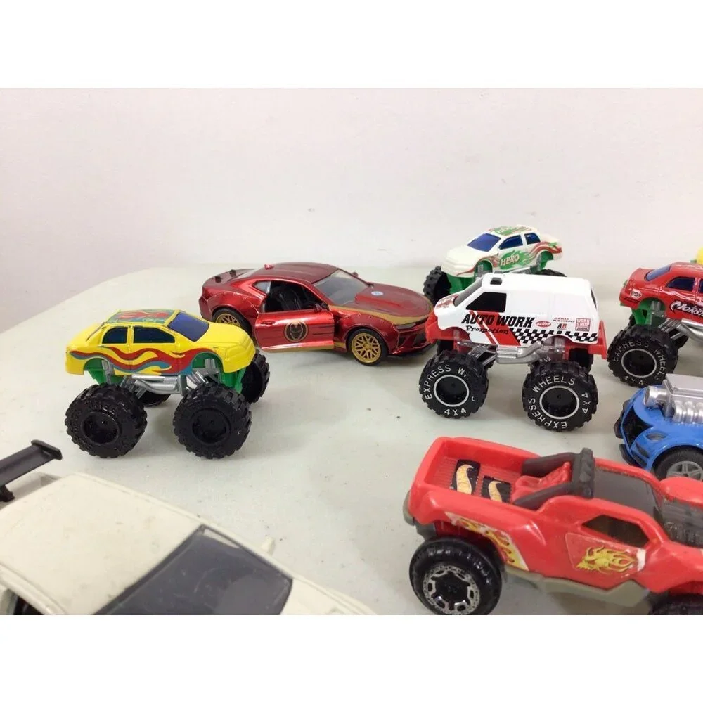Hot Wheels Lot Of 10 Monster Truck Cars as Shown
